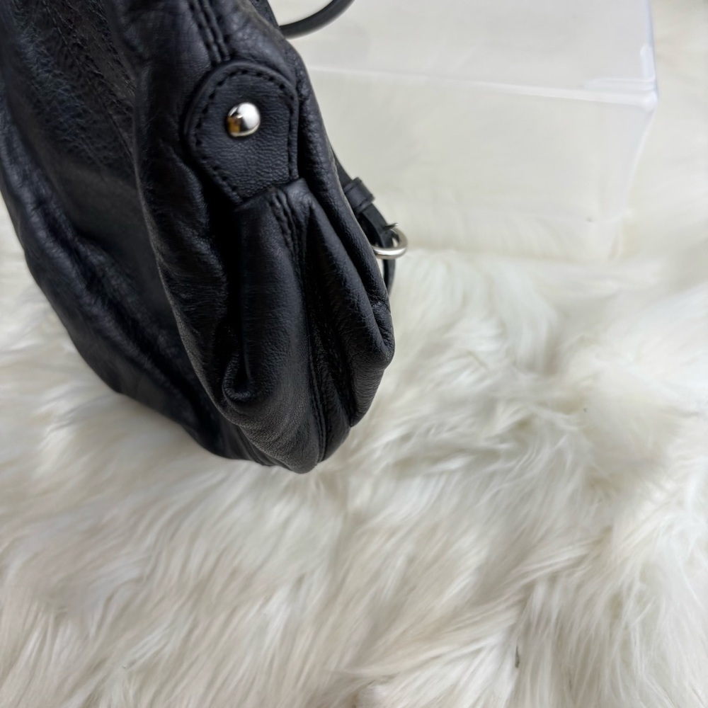 COACH BlACK LEATHE CROSSBODY BAG - Picture 3 of 8